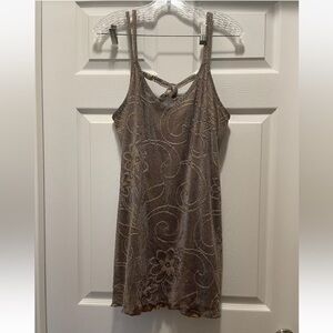 Joseph Ribkoff Gold Metallic Knit Sleeveless Blouse Size 16